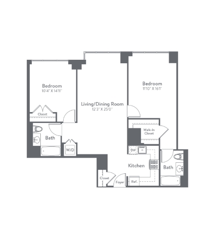 Floor plan layout diagram for m2-b3