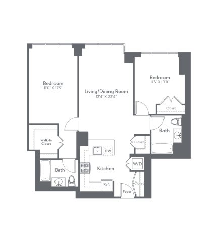 Floor plan layout diagram for m2-b4