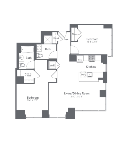 Floor plan layout diagram for m2-b5