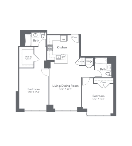 Floor plan layout diagram for m2-b7