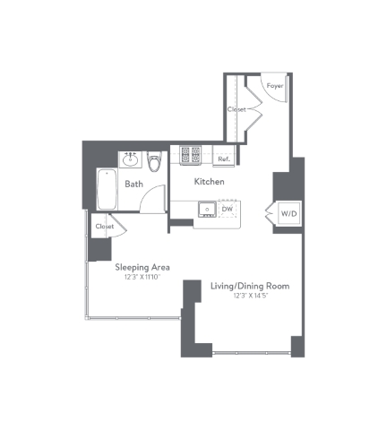 Floor plan layout diagram for m2-s1