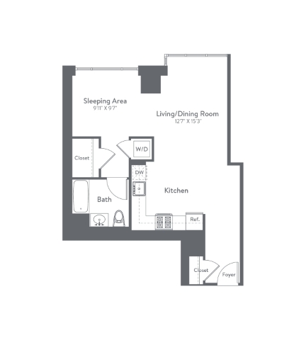 Floor plan layout diagram for m2-s3