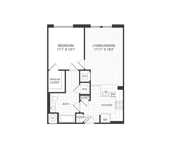 Floor plan layout diagram for Meridian A1