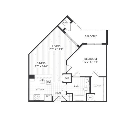 Floor plan layout diagram for Meridian A3