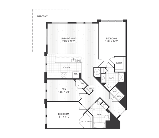 Floor plan layout diagram for Meridian B4