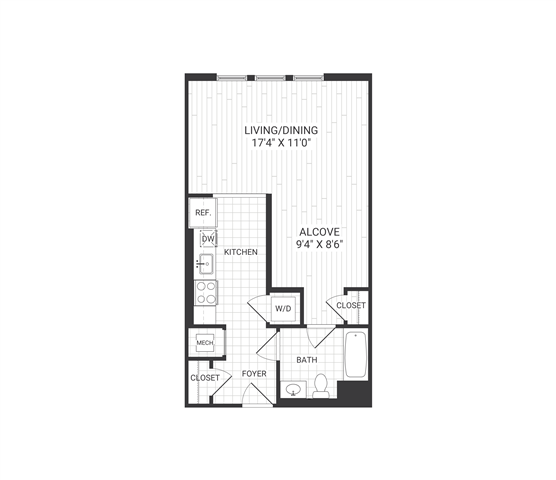 Floor plan layout diagram for Meridian S1