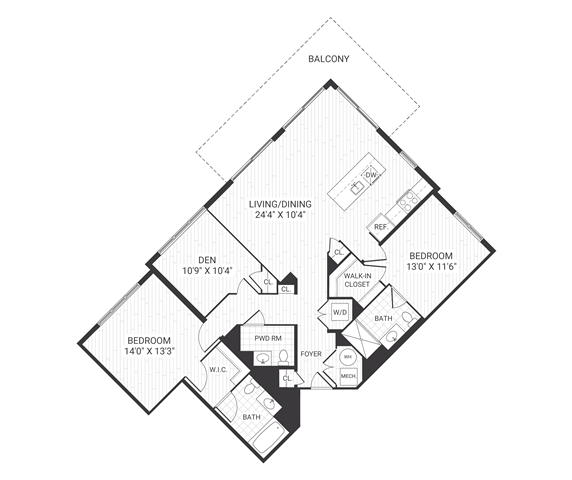 Floor plan layout diagram for Beacon B8