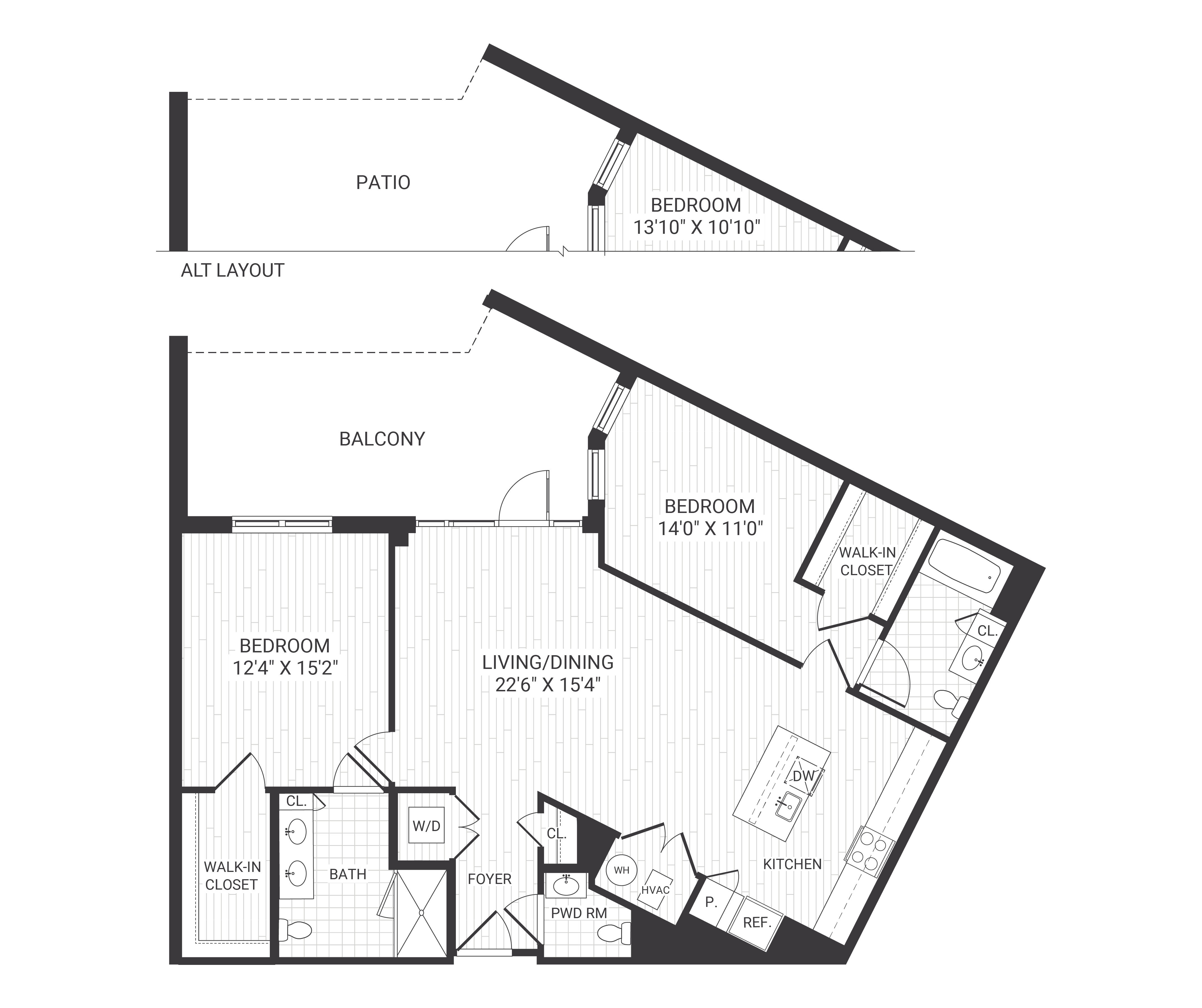 Floor plan layout diagram for B08