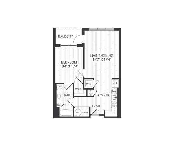 Floor plan layout diagram for A1