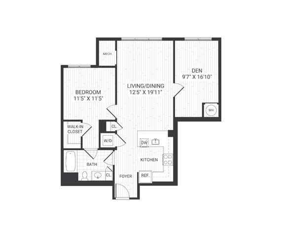 Floor plan layout diagram for A12