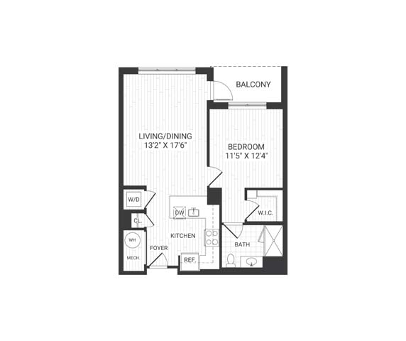 Floor plan layout diagram for A2