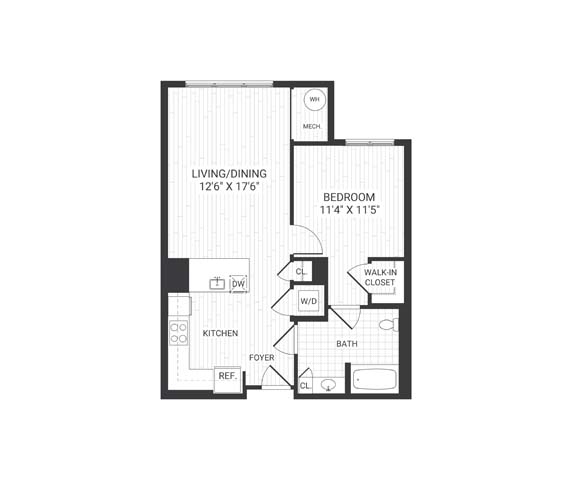 Floor plan layout diagram for A4H