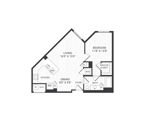 Floor plan layout diagram for A6