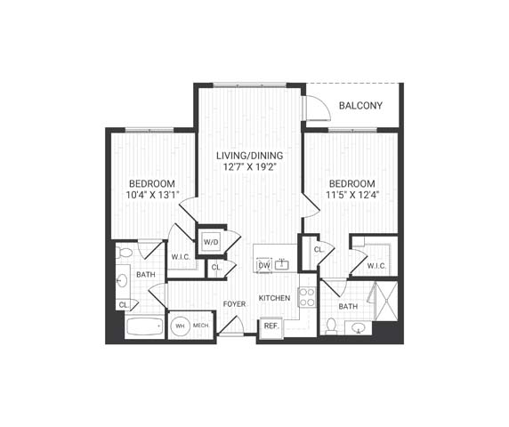 Floor plan layout diagram for B1