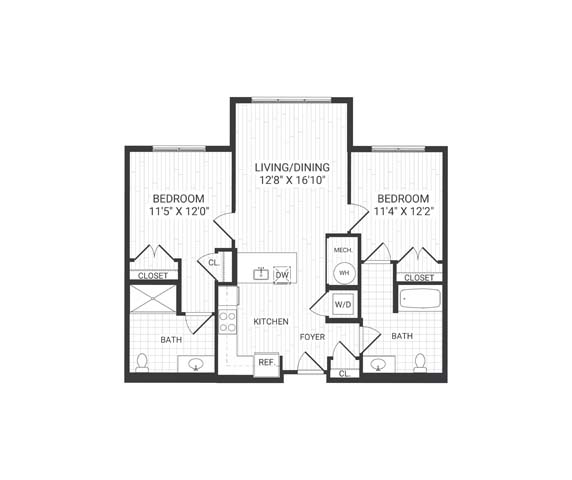 Floor plan layout diagram for B2H