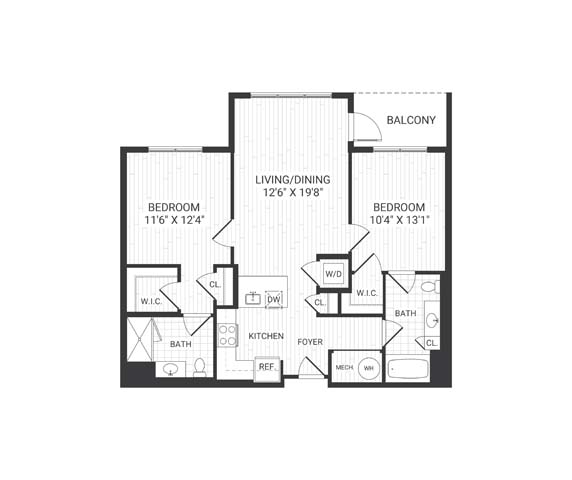 Floor plan layout diagram for B3