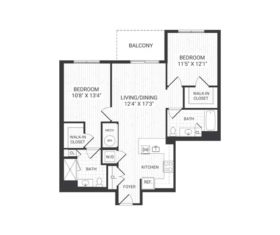 Floor plan layout diagram for B4