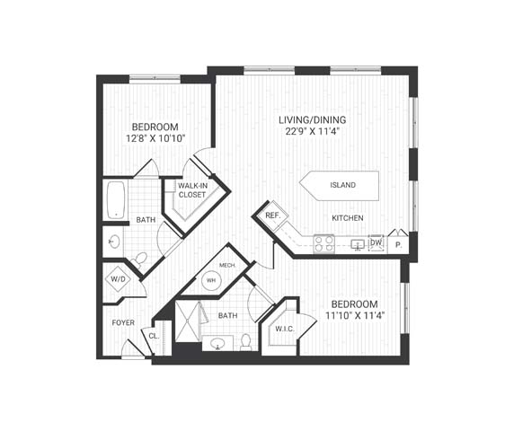 Floor plan layout diagram for B6