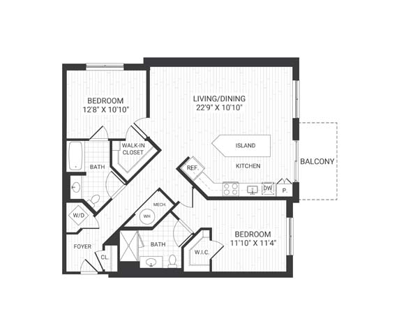 Floor plan layout diagram for B7