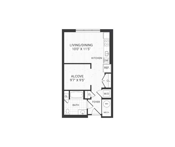 Floor plan layout diagram for S1H