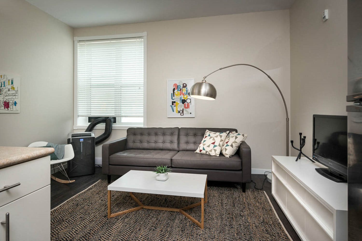 Living Room at 300 Tache Apartment, Winnipeg, MB.