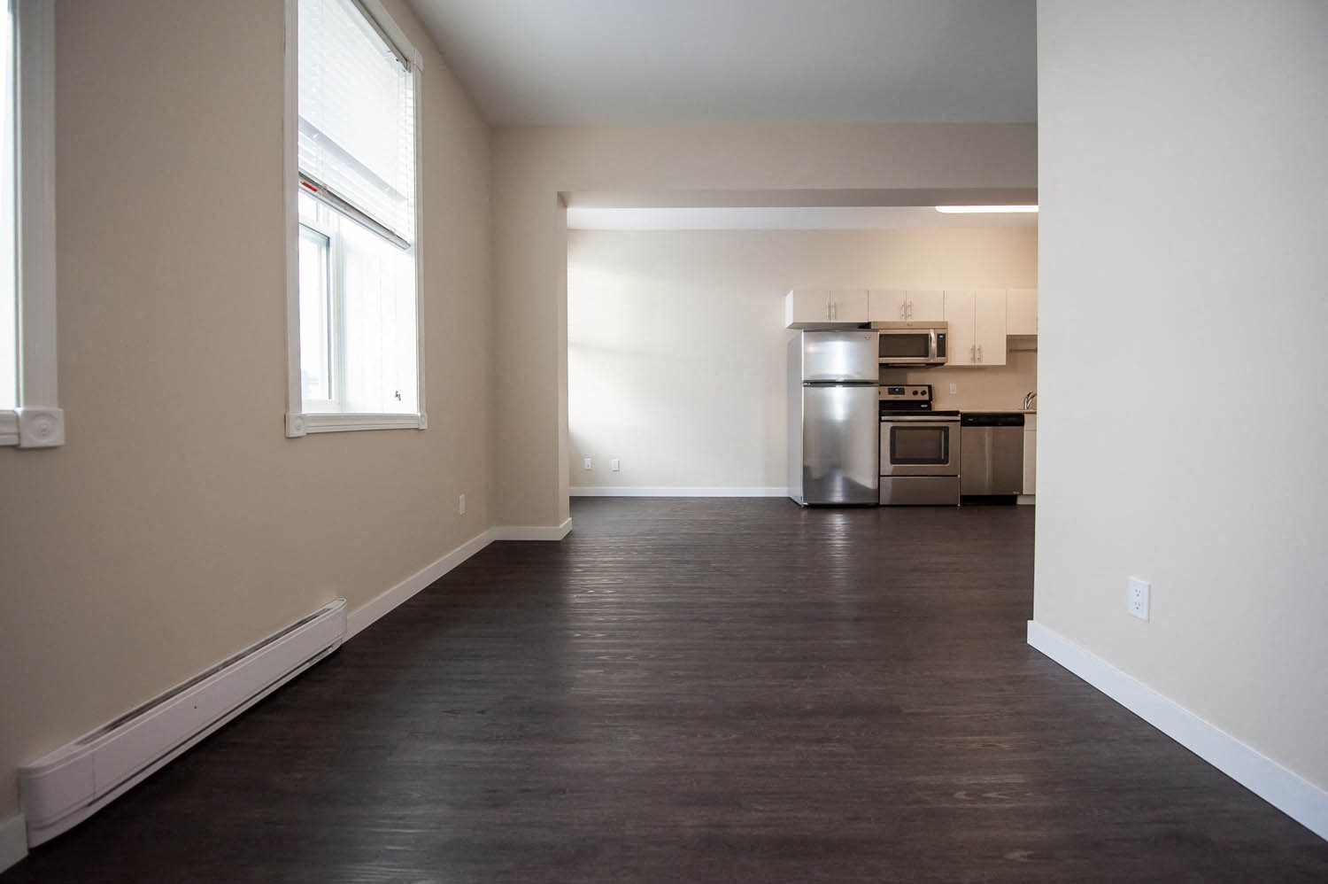 Kitchen and Dining Area at 300 Tache Apartment, Winnipeg, MB.
