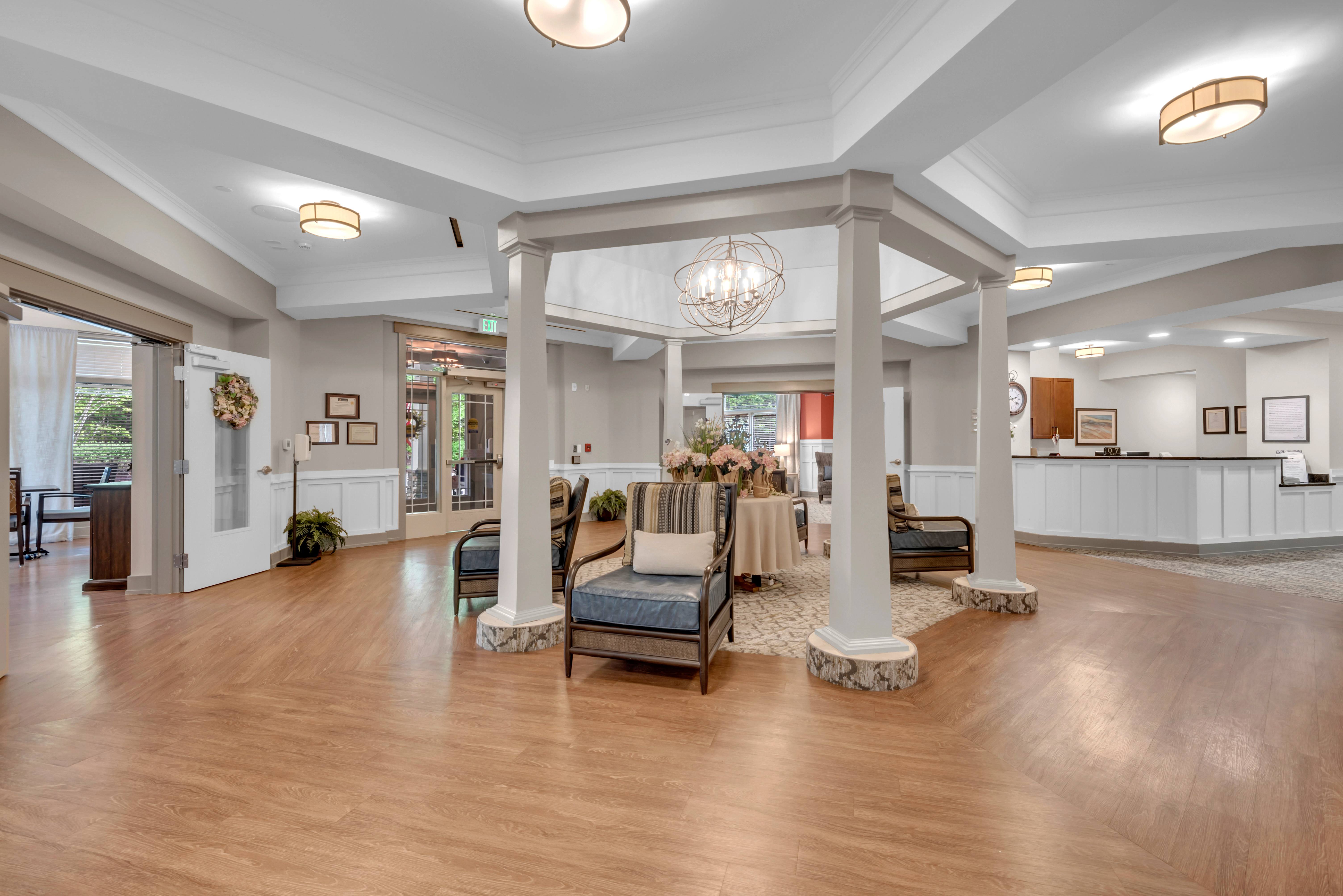 A spacious lobby at Spring Arbor of Severna Park, Severna Park, 21146