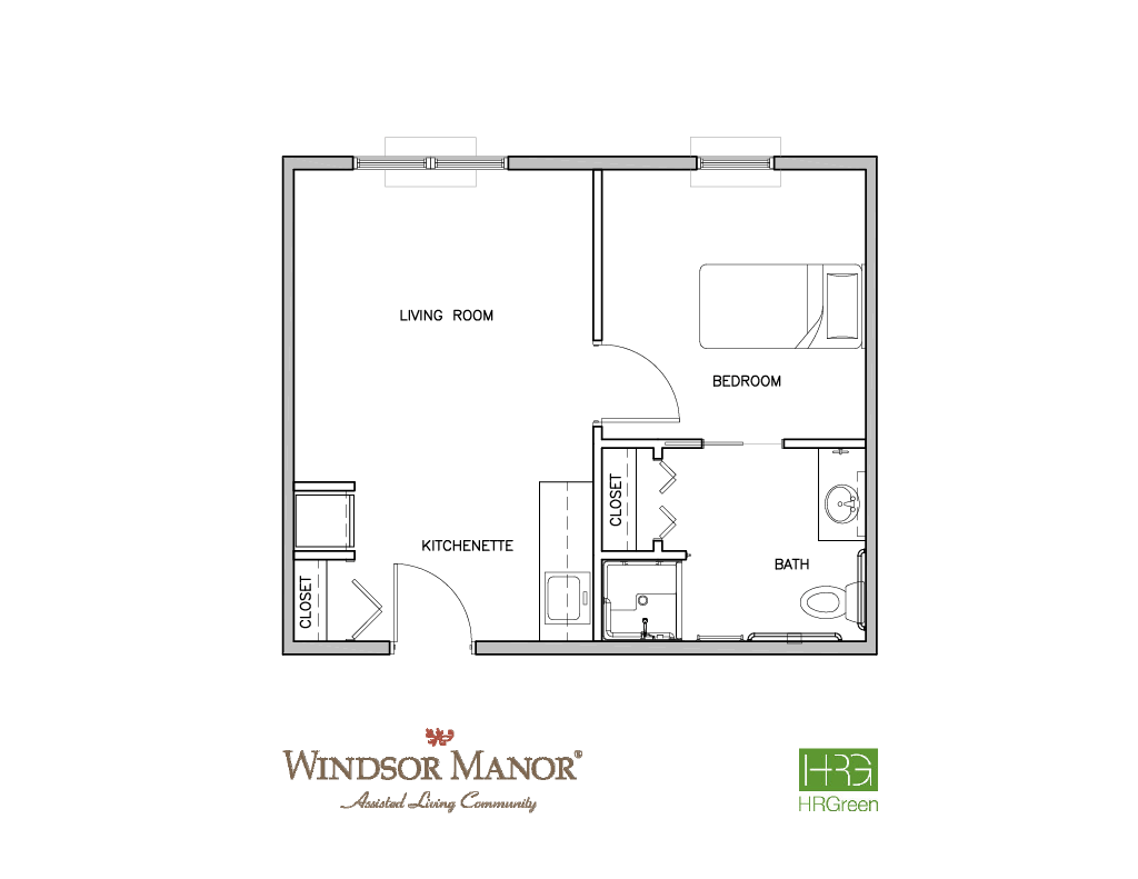 One Bedroom- Memory Care at Windsor Manor Vinton