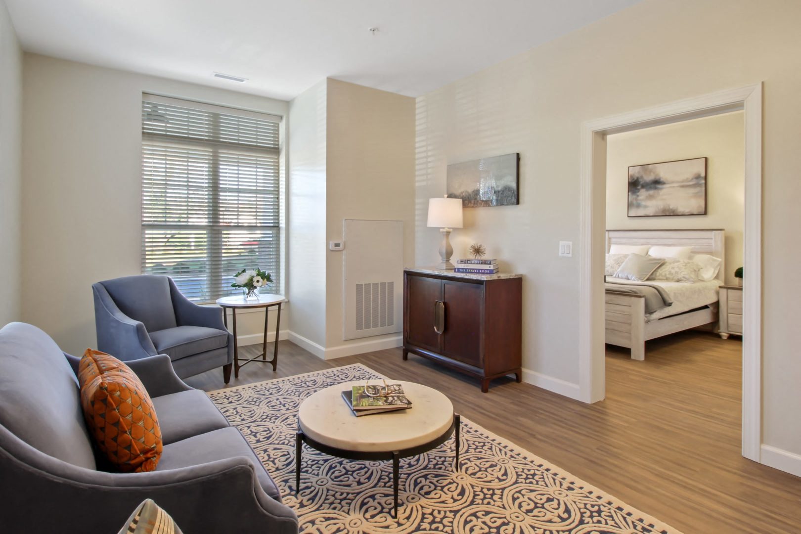 Modern Living Room at White Springs Senior Living, Virginia
