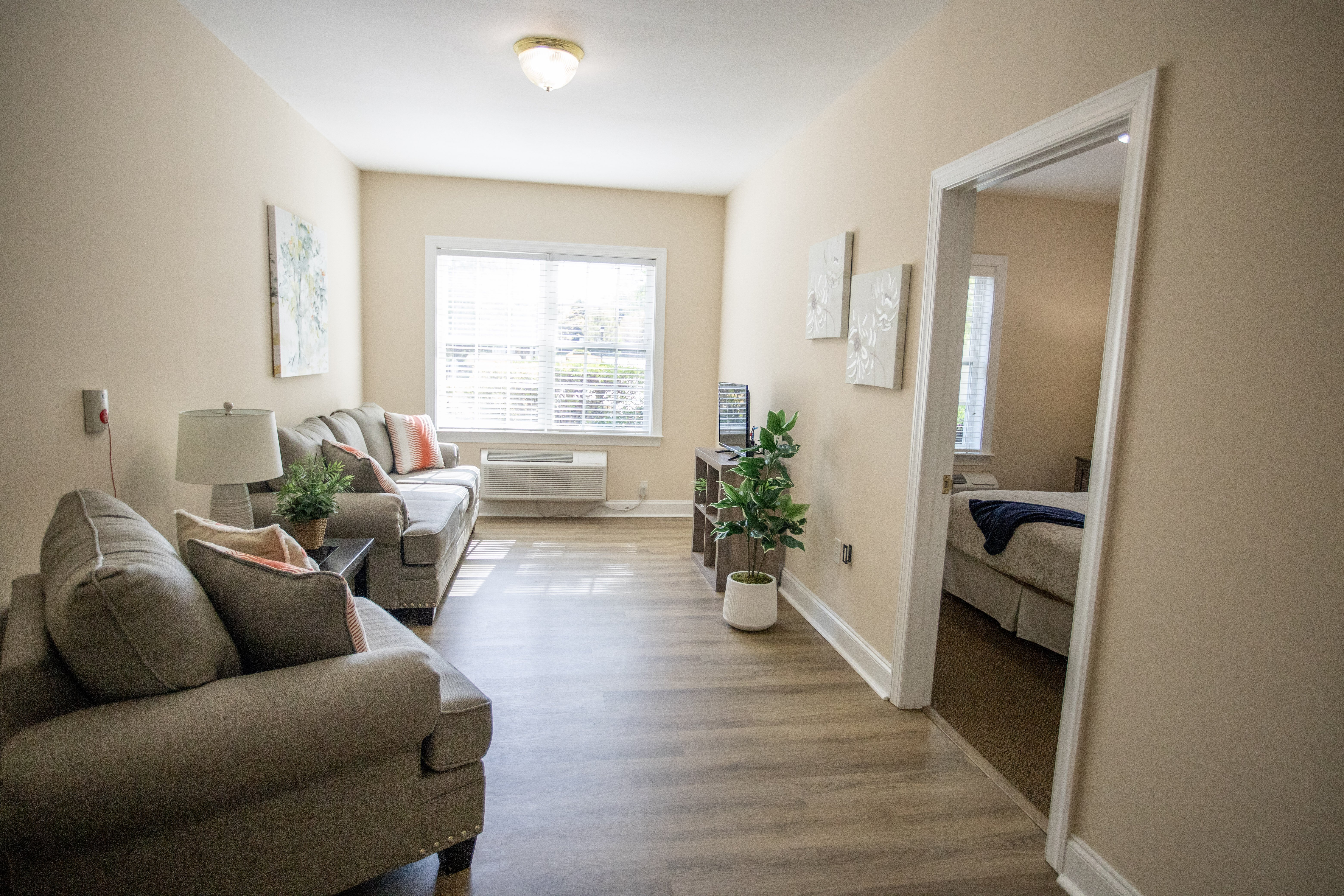 Modern Living Room at Spring Arbor of Williamsburg in Williamsburg, VA