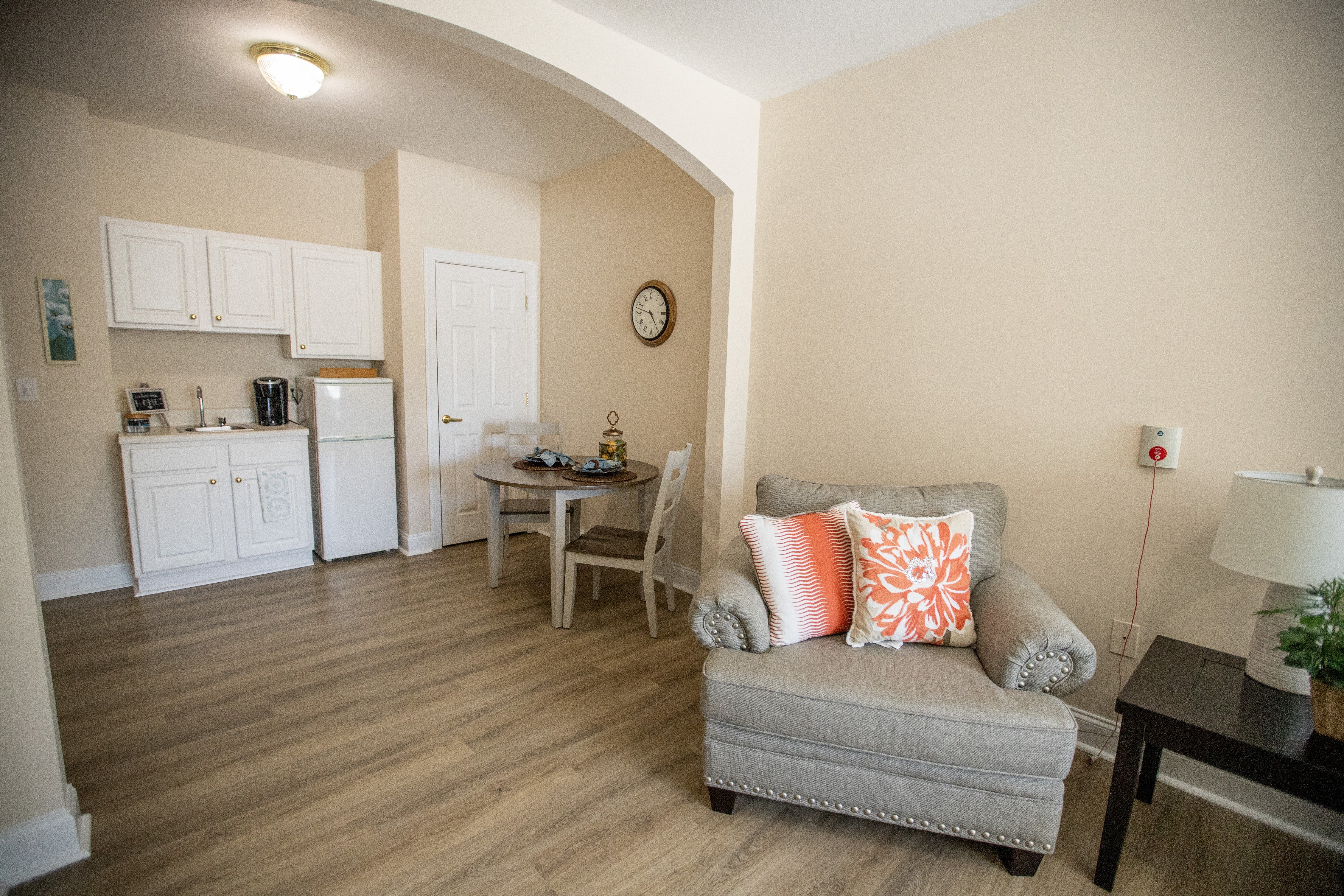 Living And Kitchen at Spring Arbor of Williamsburg in Williamsburg, VA