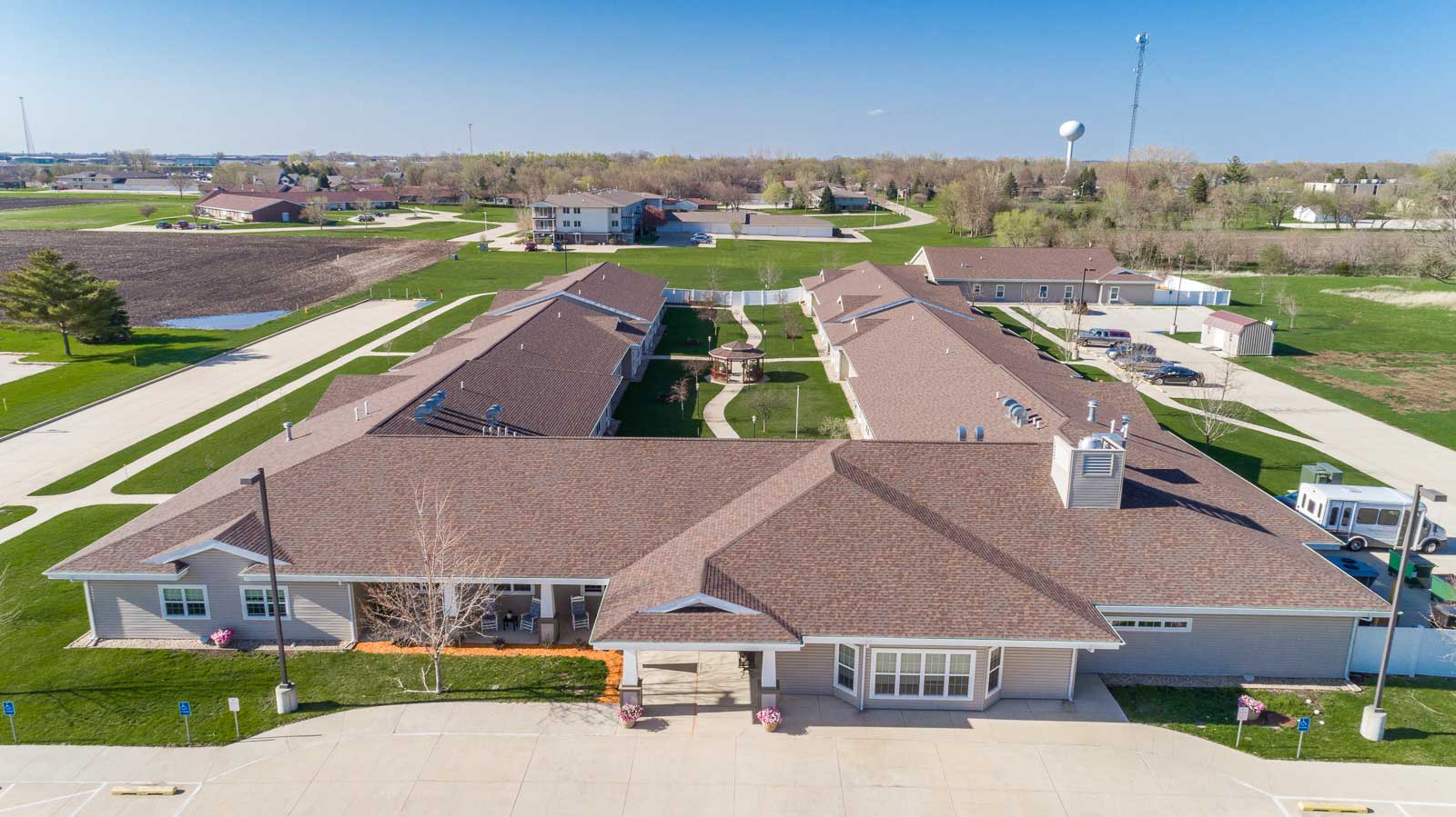 Aerial Community View at Windsor Manor Webster City, Webster City Iowa