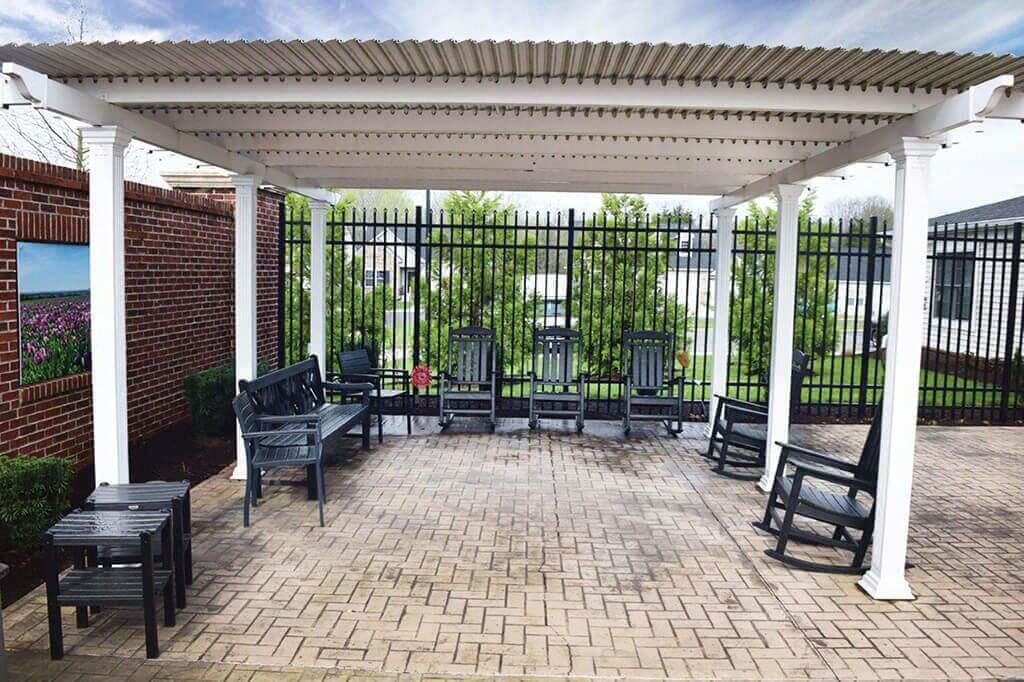 Courtyard With Ample Sitting at Spring Arbor of Fredericksburg, Fredericksburg, 22407