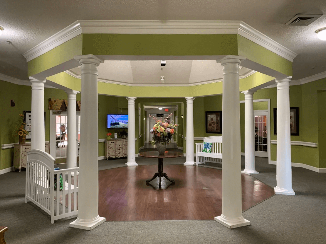 Senior Care Facility Entrance at Spring Arbor of Greenville