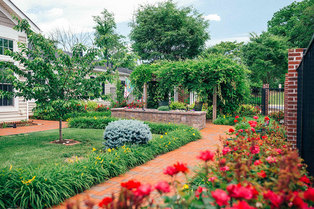 Garden space at Spring Arbor Senior Living, Spring Arbor of Winchester, Winchester, VA