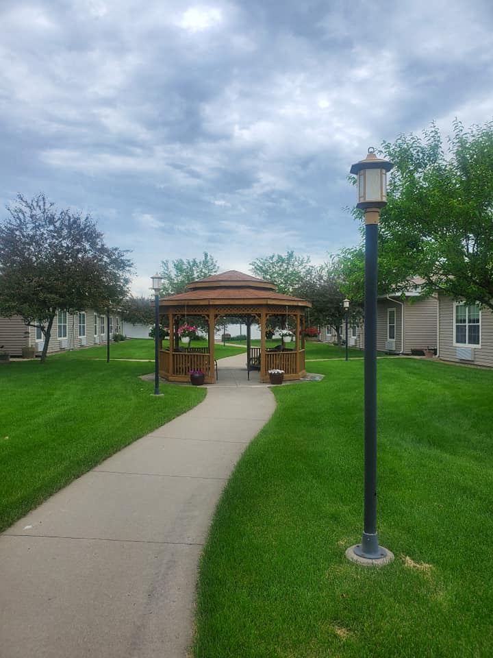 A gazebo at Windsor Manor Vinton, Vinton, IA