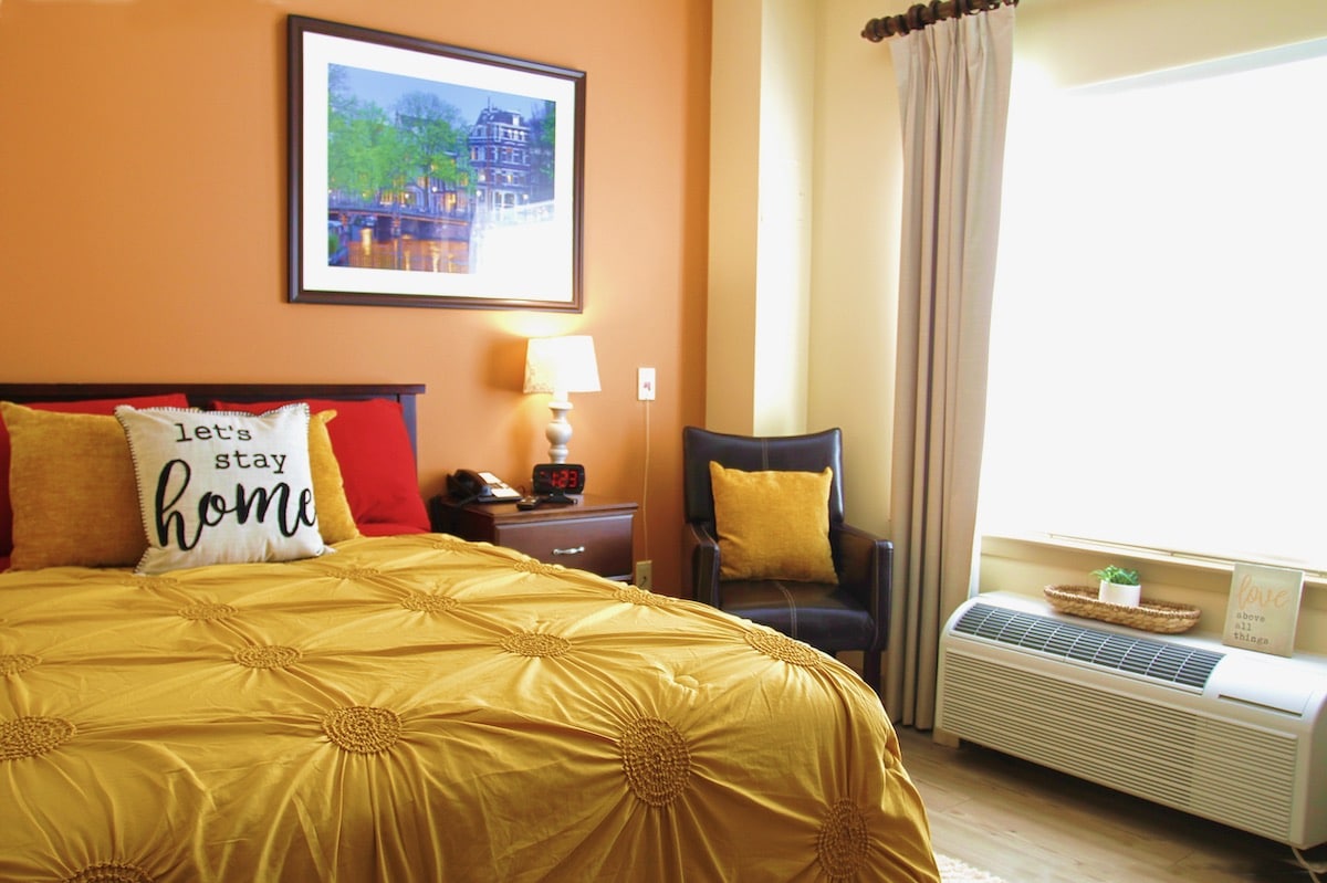 Comfortable Bedroom at Spring Arbor of Sandhills, Raeford, NC