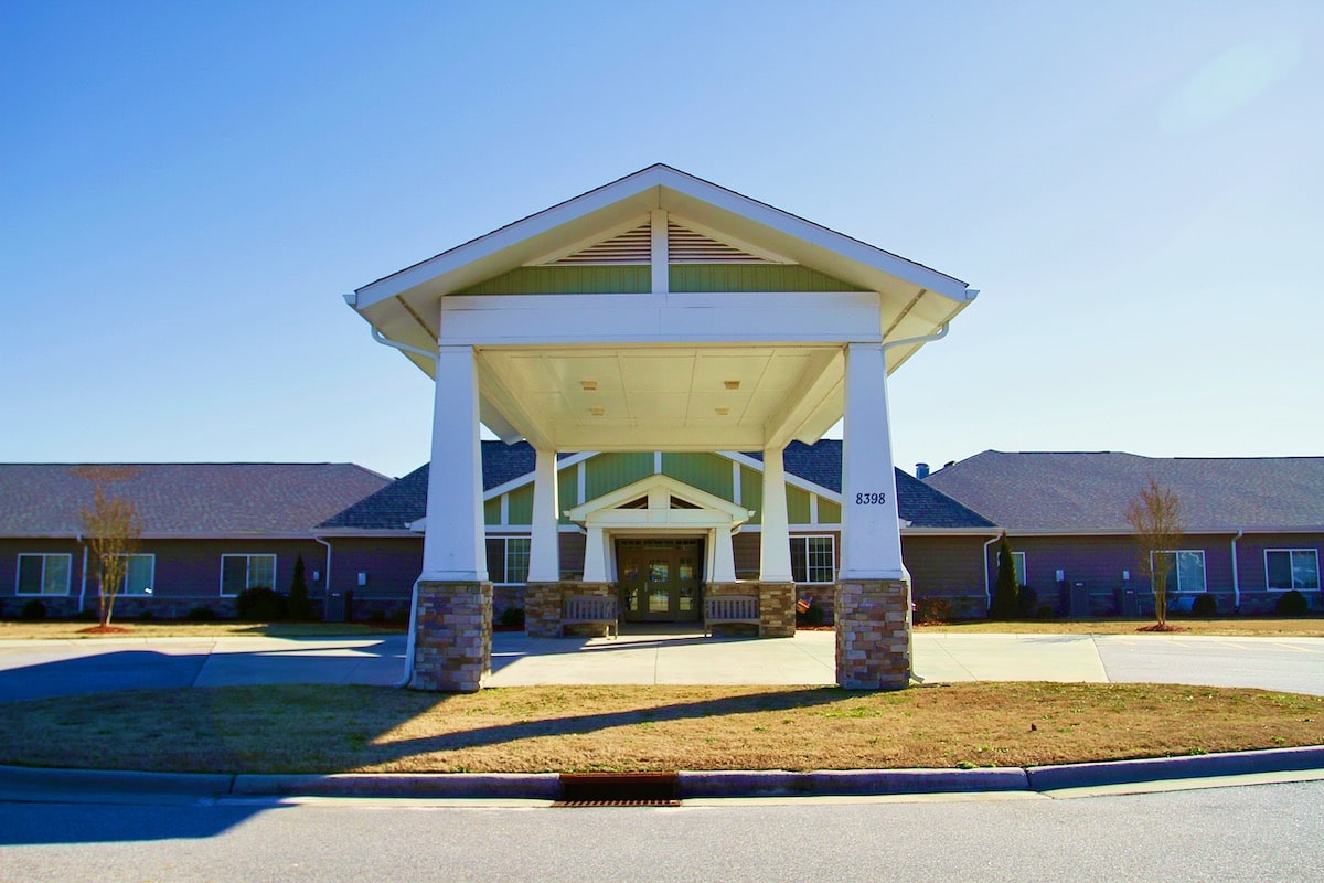 A building with a covered entrance at Spring Arbor of Sandhills, Raeford North Carolina