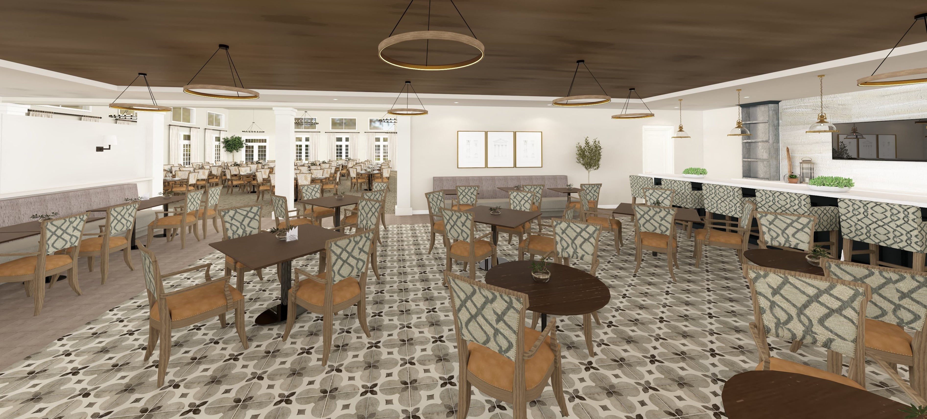 A rendering of the interior at the Avalon - a ball room