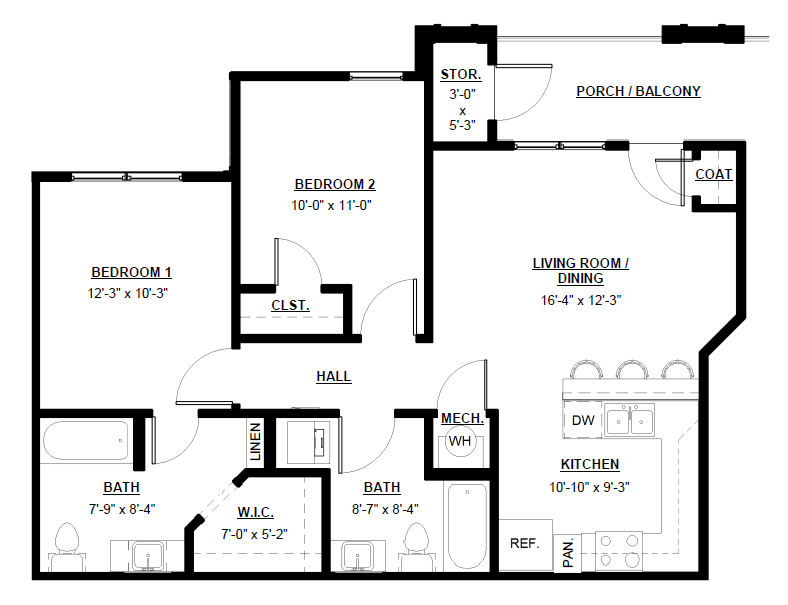 Floor Plans of Avenue Electric Apartments in Springdale, AR