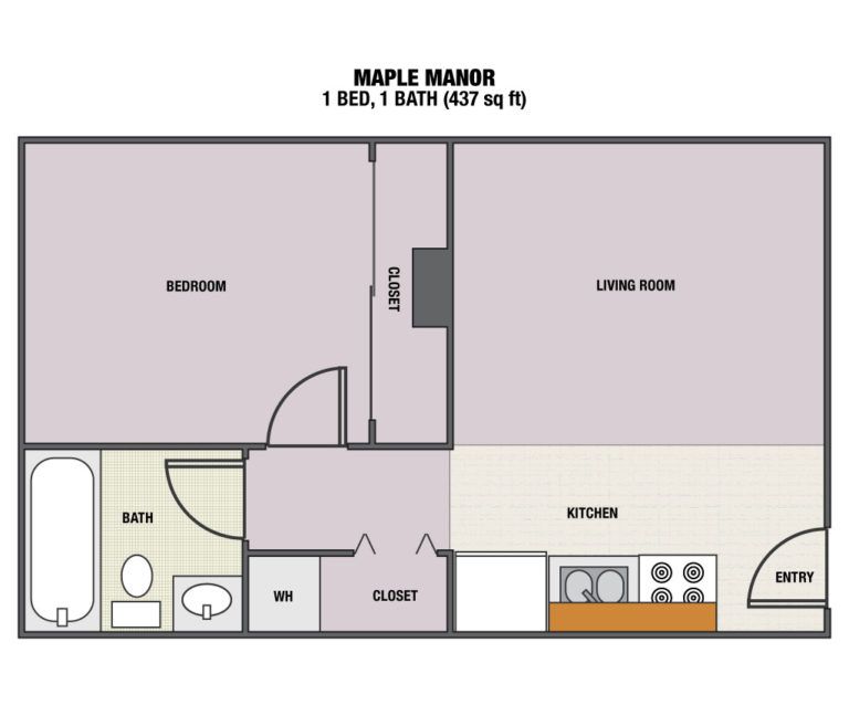 1 Bedroom plan