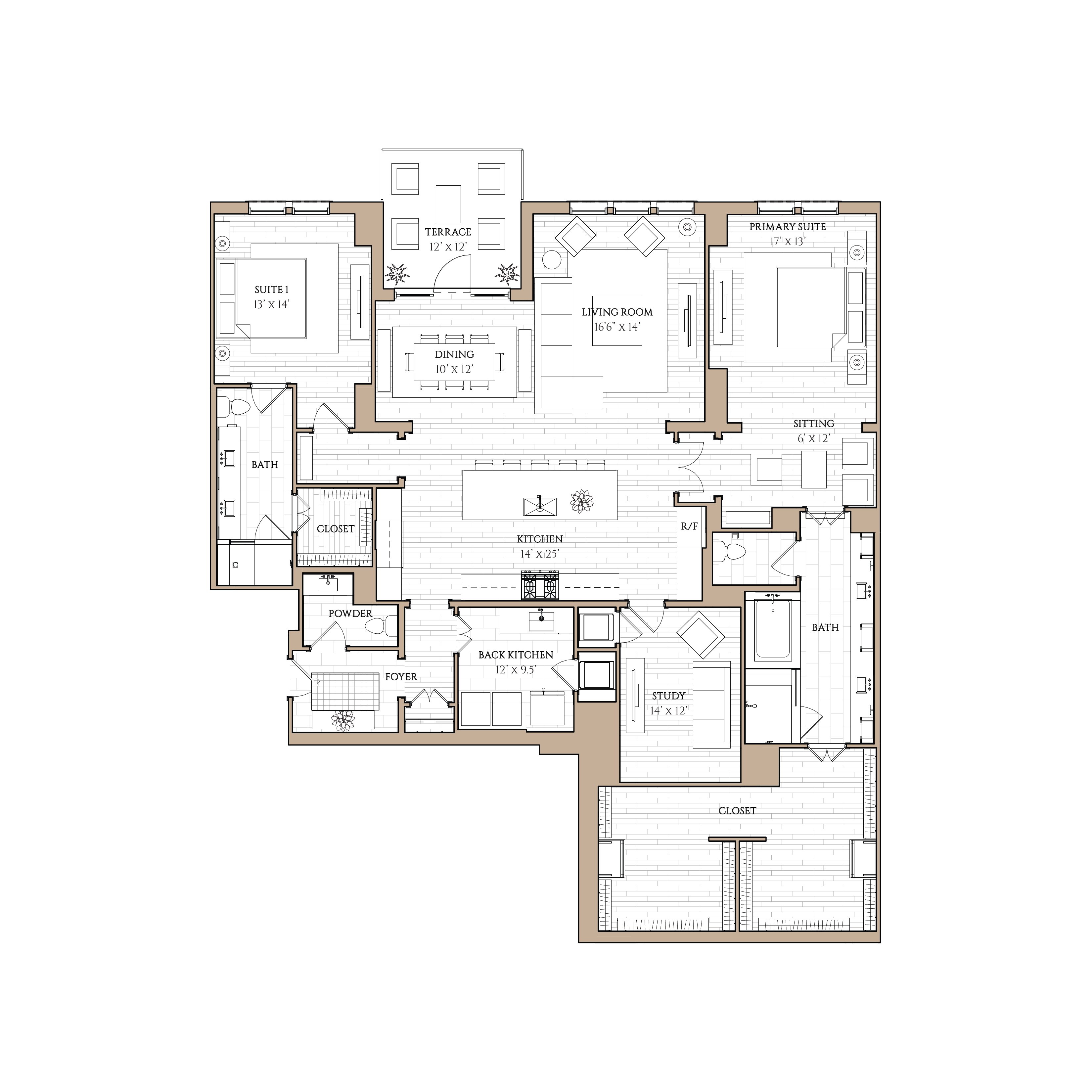 Floor plan layout diagram for Camellia
