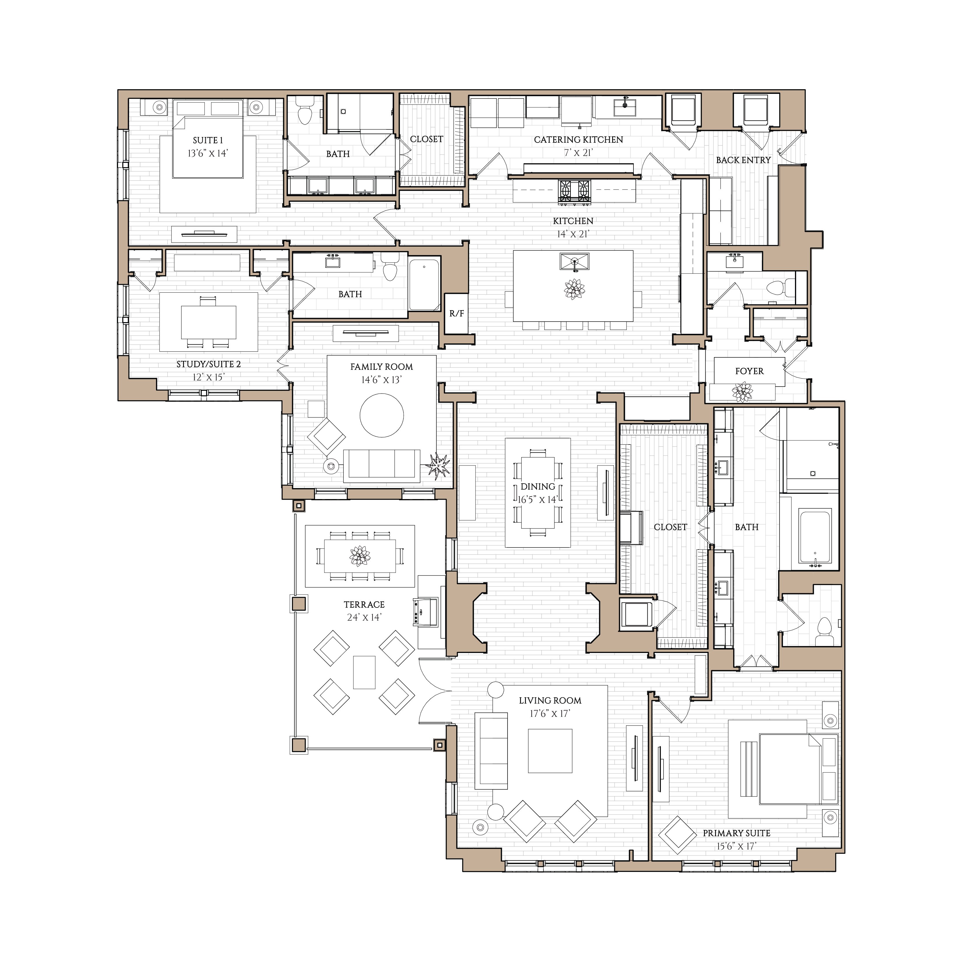 Floor plan layout diagram for Azalea
