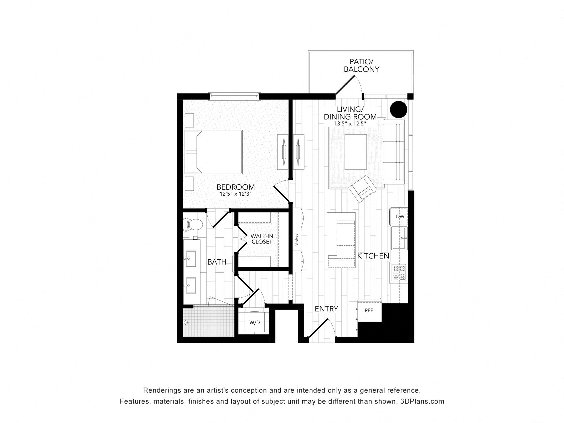 Floor plan layout diagram for A3