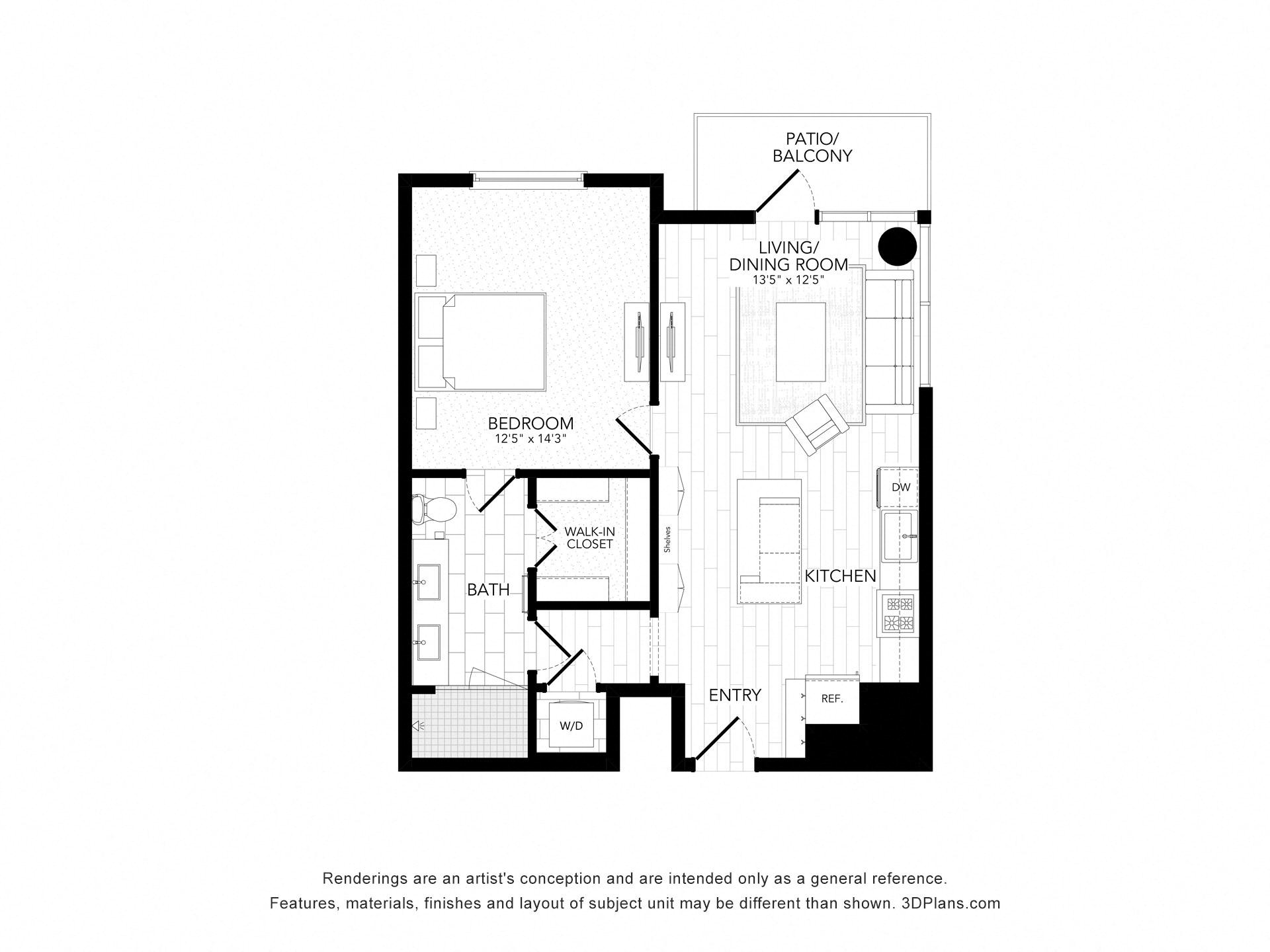 Floor plan layout diagram for A4