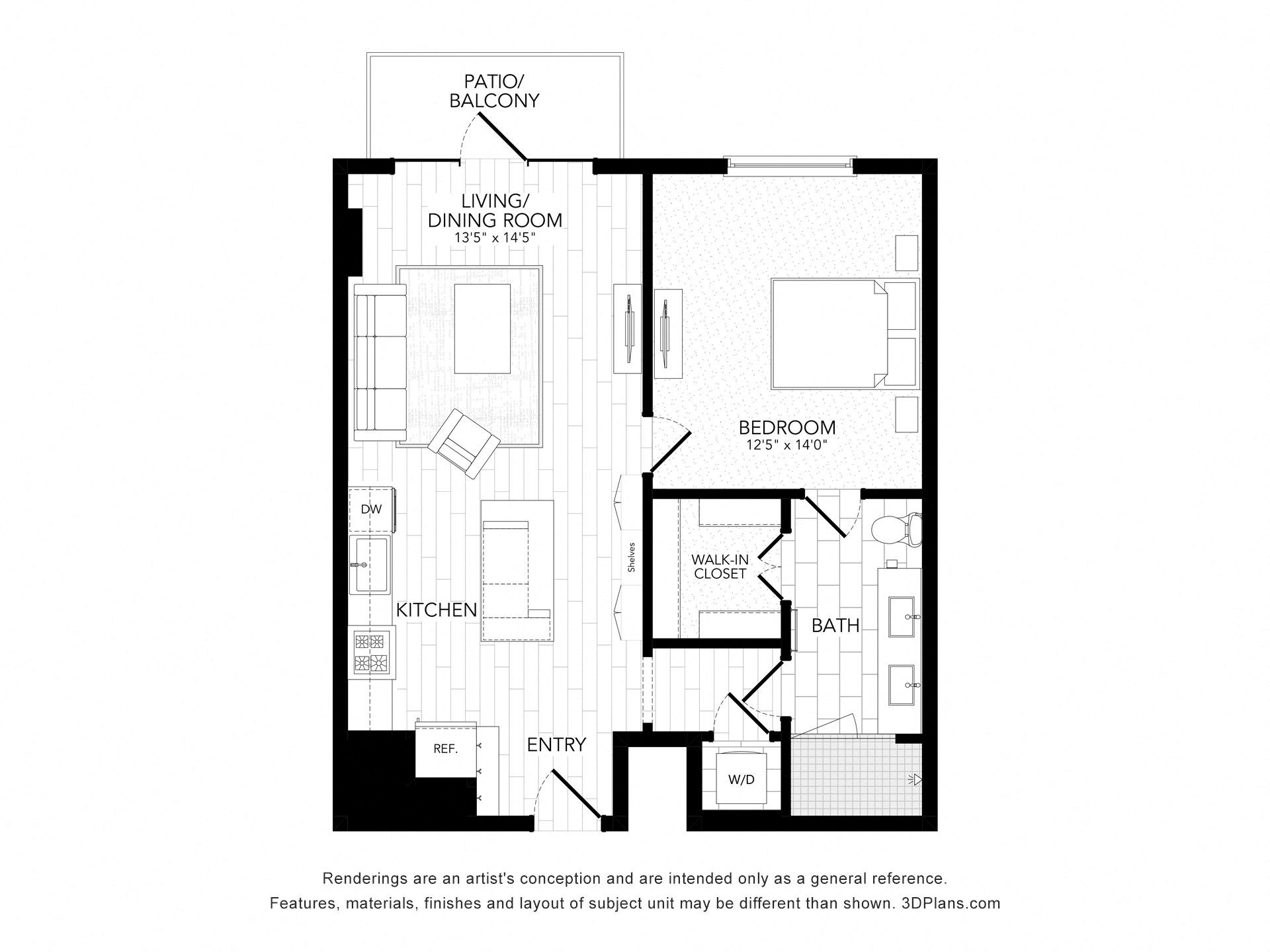 Floor plan layout diagram for A5