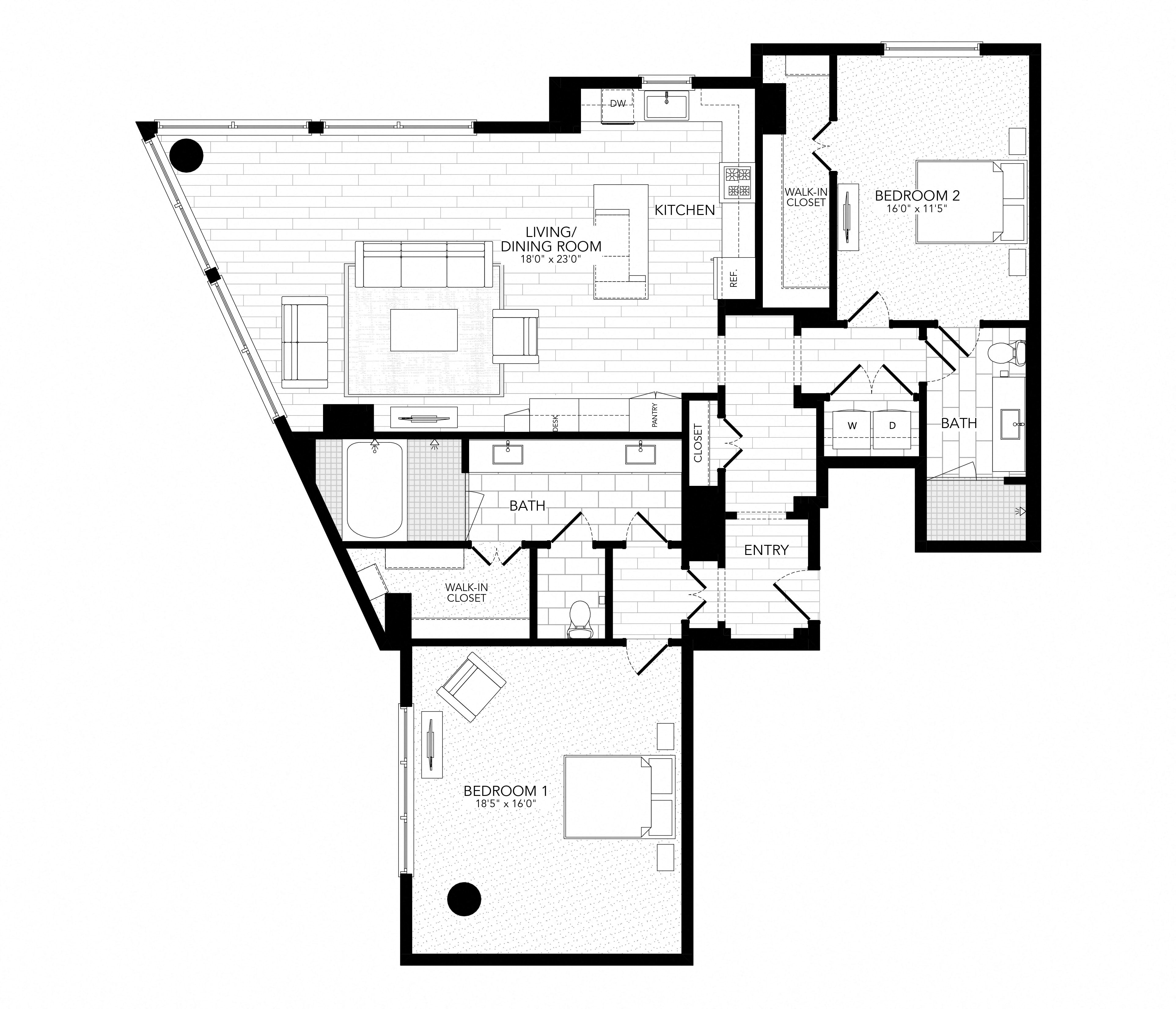 Floor plan layout diagram for B6