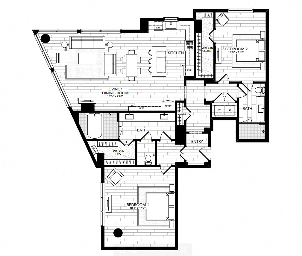 Floor plan layout diagram for B7