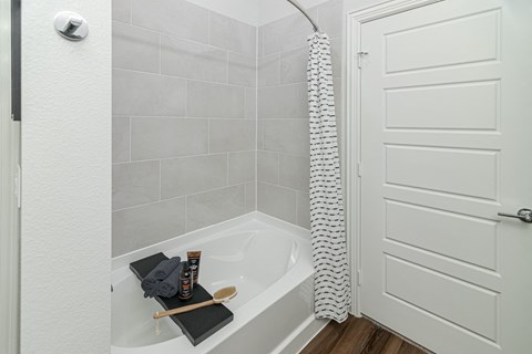 Bathroom Featuring Oversized Garden-Style Tub