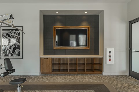 24-Hour Luxury Fitness Center with Media Lounge